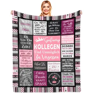 Abschiedsgeschenk Kollegen Jobwechsel, Abschied Kollegin, Kollegin Abschiedsgeschenk, Geschenk Abschied Kollegin, Kleine Abschiedsgeschenke für Kollegen, Beste Kollegin Geschenk, Decke 150x130CM