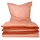 Renforcé apricot/kupfer 135 x 200 cm + 80 x 80 cm