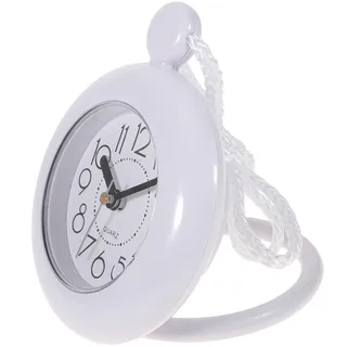 PRETYZOOM Moderne Badezimmer Wanduhr aus Kunststoff Stumme und Leichte Wanduhr zum Hängen für Badezimmerdekoration und Heimgebrauch