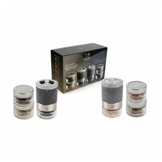 PEUGEOT Salz-/Pfeffermühle Geschenkset MAESTRO DUO 11cm Wechsel Gewürzgläser Manuell grau