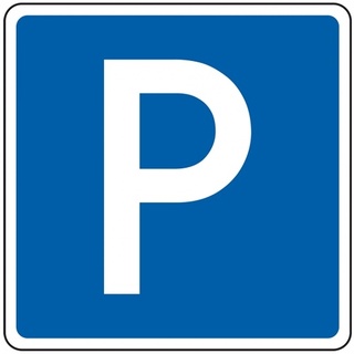 Schild I Parkplatzschild ohne Zusatztext, Aluminium RA1, reflektierend, 600x600mm, DIN 67520, nach StVO