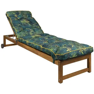 Bjird Liegenauflage, Auflage für Gartenliege 200 x 55 x 8 cm, Auflagen für Deckchair, Polsterauflage für Sonnenliege, Kissen für Liegestuhl, gesteppt - Grüne Wiese
