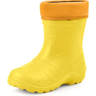 Ladeheid Gummistiefel Kinder federleichte und wasserdichte Eva Thermo Regenstiefel Gummistiefel gefüttert KL050 (Sonnig, 30 EU) - 30 EU