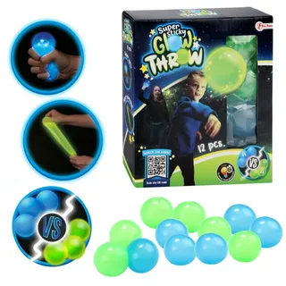 Toi-Toys Fluoreszierende Bälle Glow Throw (12 Stück)