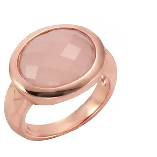 Jamelli 925 Silber rosé vergoldet mit Chalcedon