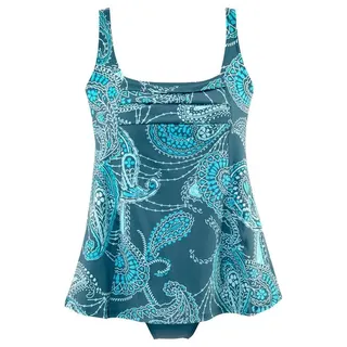 LASCANA Badekleid Damen petrol-bedruckt Gr.46 Cup B