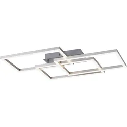 JUST LIGHT Deckenleuchte "Ls-MAXI", silber (edelstahlfarben), 3, H: 10,5cm, 1 Stk., Leuchten, RGB+tunable white, Infrarot inkl., Fernbedienung, Smarthome fähig, Deckenleuchte