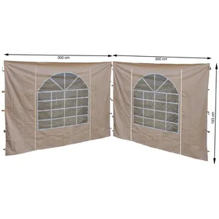 Quick Star Seitenwand für Pavillon 3x3 m 2 Stück Sand 3,00 x 1,93 m