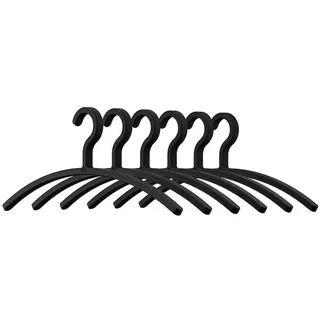 metallbude Kleiderbügel 6er-Set Fay Kunststoff Schwarz
