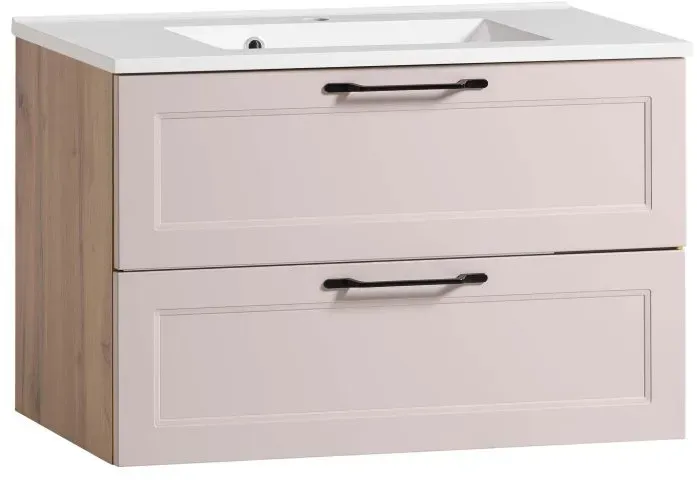 Held Möbel Lugo Waschtisch mit Unterschrank 80 cm