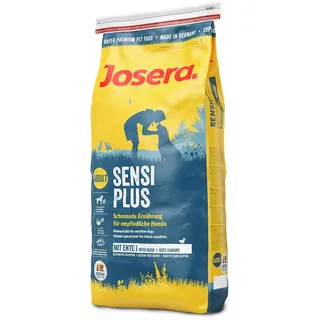 JOSERA SensiPlus (1 x 15 kg) | Adult | Premium Trockenfutter für ausgewachsene empfindliche Hunde | Ente & Reis | mit viel Biotin für gesunde Haut & Fell | weizenfrei | Hundefutter | 1er Pack
