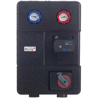 thermova Zweiwege Pumpengruppe mit Hydra GPO 25-6-130 mit Mischventil und Stellmotor Kugelhahn DN 25