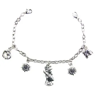 Trachtenland Bauchketten und Fußketten Set Dirndl Charivari Kette mit Hirschkopf