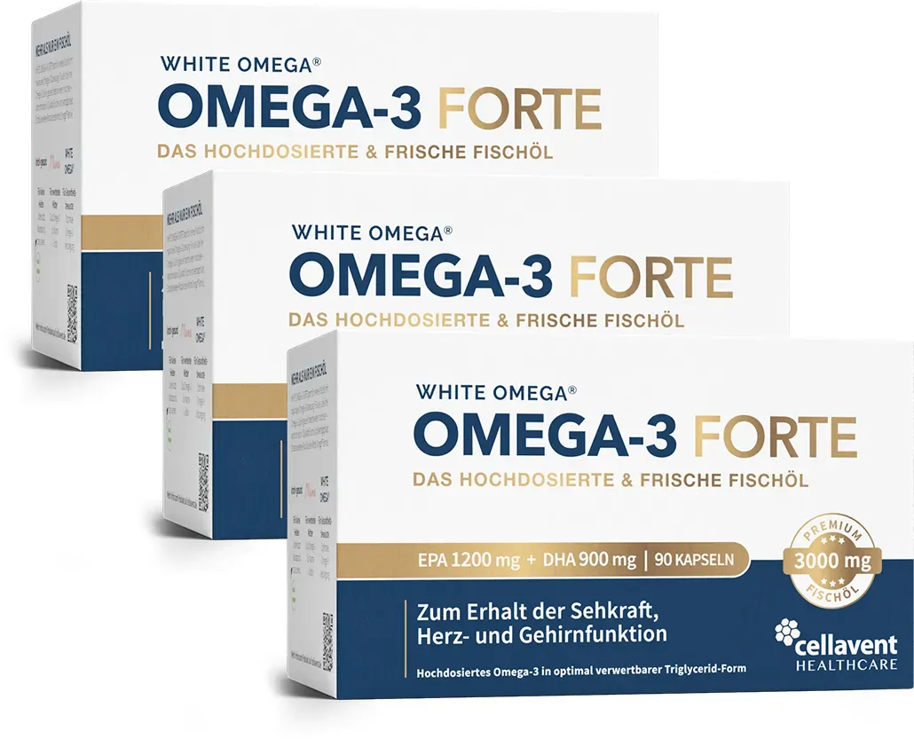 Omega-3 Kapseln hochdosiert · WHITE OMEGA FORTE 3 Monate