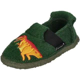 Nanga Jungen Jungen Hausschuh Dinos dunkelgrün 25