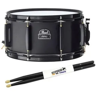 Pearl JJ1365N Jordison Snare Drum mit Drumsticks 5BB (Acoustic-Drum), Schlagzeug, Schwarz