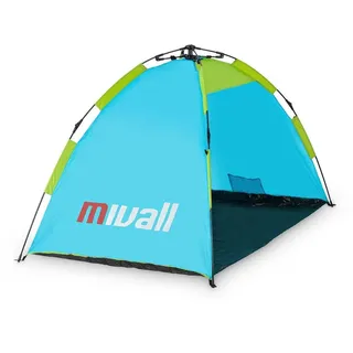 Strandmuschel Automatik Mivall Windschutz UV Schutz Strandzelt Pop up Quick