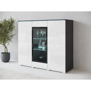 INOSIGN Highboard »Vera«, Highboard mit 4 Türen, 9 Fächern, verglasten Türen
