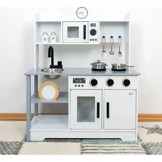 Coemo Spielküche Ella mit Zubehör Farbe Grau