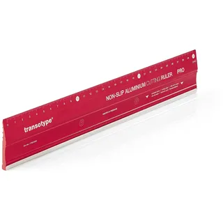 transotype® transotype Schneidelineal PRO 17803006 30x5cm Aluminium rot