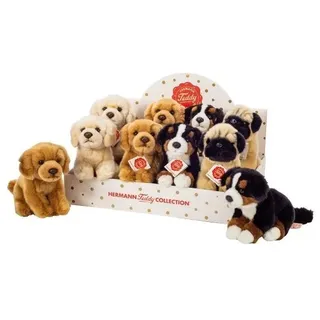 Hermann Teddy Hermann 91952 Hunde sitzend 15 cm, 4-fach sortiert