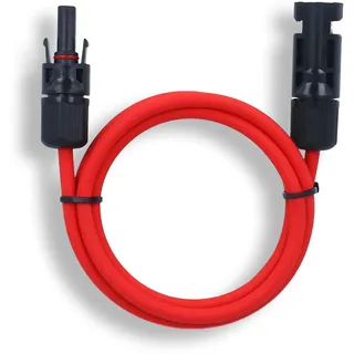 Verlängerungskabel 6mm¬≤ beidseitig kompatibel mit MC4 Solarkabel rot inkl. Steck...