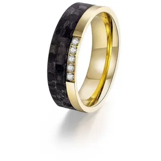 Adam & Eve Trauring Carbon/Titan - Eheringe, Partnerringe "AEC52W" mit Zirkonia grau 48