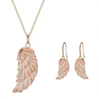 Rafaela Donata Schmuckset Engelsflügel Messing in roségold | Gr.: onesize