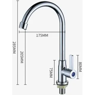 Messingarmatur, Einzelarmatur Für Kaltwasser, Küchenzubehör, Gemüsebecken, Spültischarmatur, Zinklegierungsarmatur, Vertikale Küchenarmatur, Freistehender Wasserspender Für Spülbecken