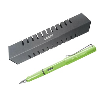 Lamy Füllhalter Safari Spezial Edition Modell 013, Feder LH, Farbe grün (Green), inkl. Gravur