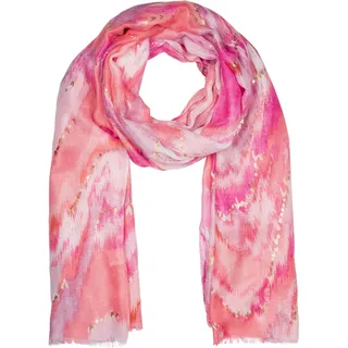 Stylebreaker Farbverlauf Metallic Details, Leichtes großes Tuch mit kurzen Fransen 01016227, Farbe:Koralle-Pink | Gr.: onesize