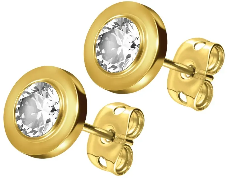 Titan Ohrstecker DISC + KRISTALL