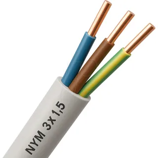 Frei NYM-J RG100 Mantelleitung NYM-J G 1.5 mm2 Grau 100 m