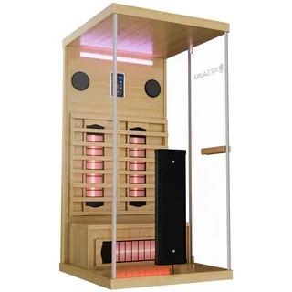 Infrarotkabine / Wärmekabine Göteborg 90 x 90 x 190 für 1 Person mit Vollspektrumstrahlern & Hemlockholz
