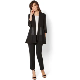 HERMANN LANGE Collection Longblazer »Liliana«, aus Jersey und Chiffon Gr. 44, schwarz, Blazer, 71076241-44