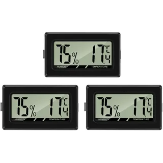 AOUGO Thlevel Mini Digital Thermometer Hygrometer Temperatur Luftfeuchtigkeit Tester für Kühlschrank Aquarium