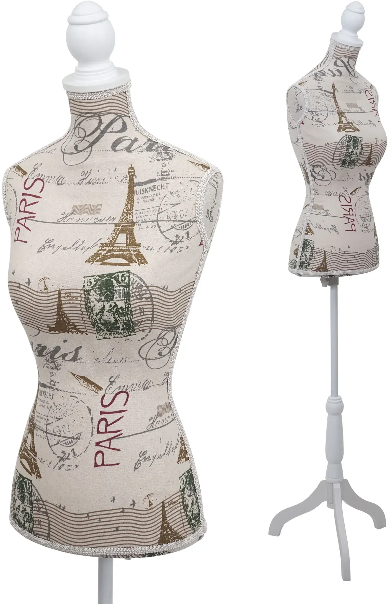Schneiderpuppe T220, Schaufensterpuppe Torso weiblich, Schaumstoff ~ Paris