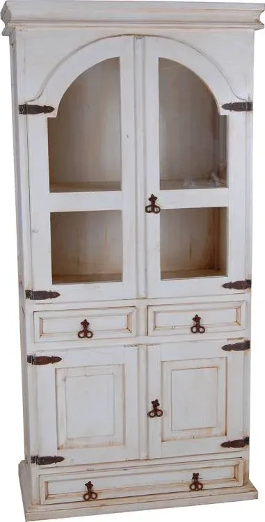 Mexico Vitrine Glas, Massivholz Pinie  Mexiko Möbel Mexikanisch