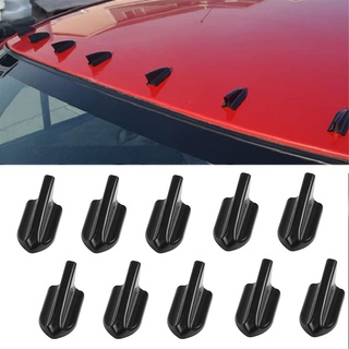 Haifischflosse Dachspoiler, 10er Set Auto Dachspoiler Haifischflosse Diffusor Shark Fin Diffuser Vortex Generator Universal Auto Fügel Dachspoiler Autodach Spoiler Wing Kit Auto Schwanz Dekoration