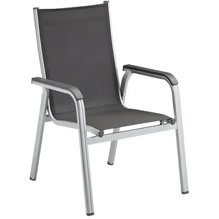 Kettler Basic Plus Stapelsessel 65,5 x 69,5 x 99 cm silber/anthrazit