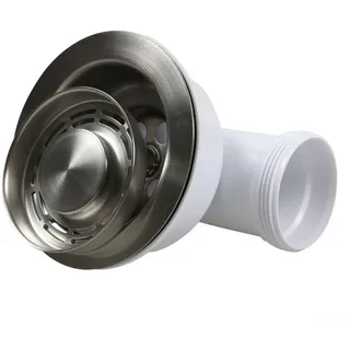 114 mm PP-Flansch, Edelstahl-Abflusssieb für die Küche, passend für Spülenöffnungen 83 x 90 mm, Mini-Korb zum Auffangen von Lebensmittelabfällen und Aufrechterhaltung des Ablaufflusses (114 mm)