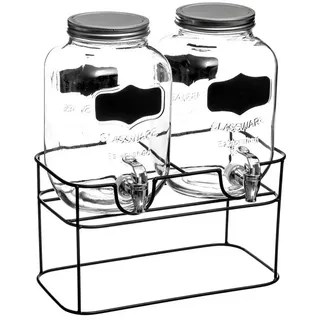 Usorteret Secret de Gourmet Doppelter getränkespender auf Ständer, 4L x 2 Stück pro Set