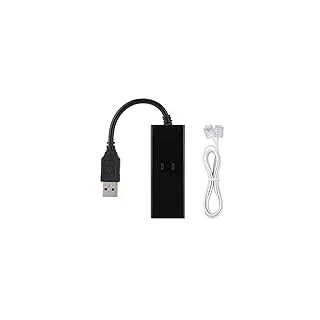 Akozon Externes USB-56K-Faxdatenmodem. Passend für Externes 56K-Modem, Einwahl von Sprache und Peripheriegeräten für Win7, Win8, Win10 XP