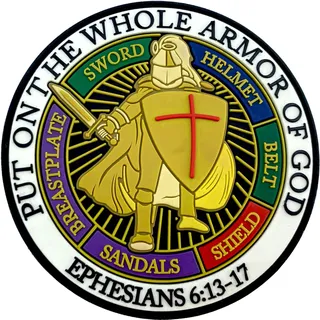 Put on The Whole Armor of God PVC Airsoft Paintball Klett Emblem Abzeichen Patch