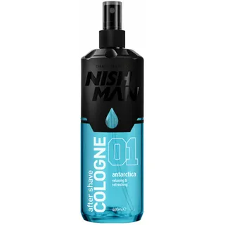 NishMan Aftershave Cologne 01 - Antarctica 400ml – Erfrischende Aftershave Sprüh-Lotion für Herren – Duft von Zitrusfrüchten, Grapefruit, Mandarine, Meerwasser – Herren Aftershave Kölnisch Wasser