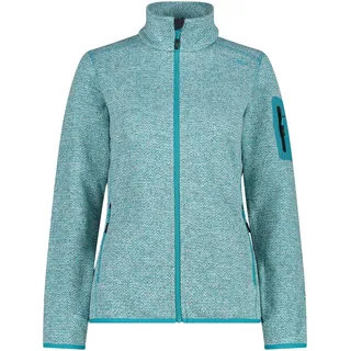 CMP Damen Jacke Knitted Melange Fleece Jacket 3H14746-02EM 34 - Lagoon-Bianco - 34