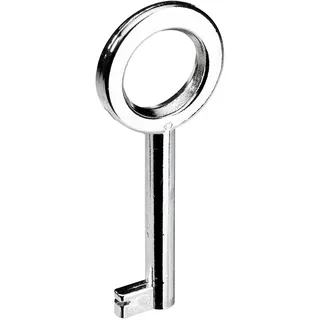 Hettich Buntbart-Schlüssel Ausführung Vernickelt Glanz 65 x 4 mm