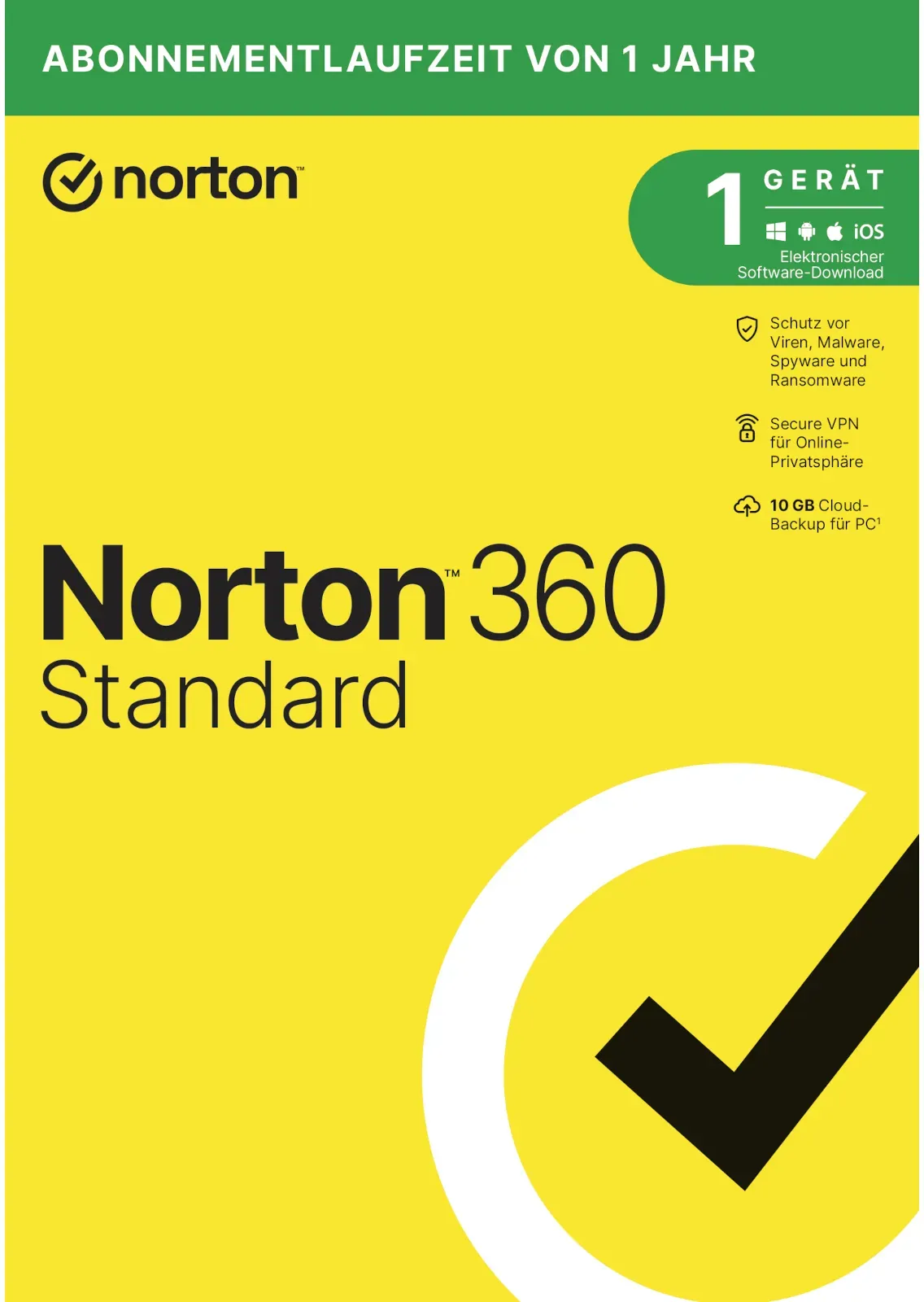 Norton 360 Standard 1 Gerät - 1 Jahr - 10GB Software