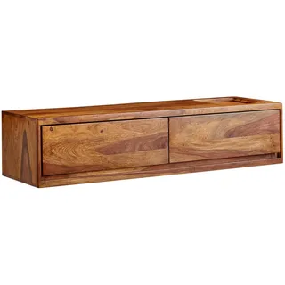 FineBuy Lowboard 108x25 cm Braun Holz