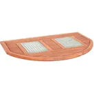 Fußrost halbrund 100x64x25cm Eukalyptus